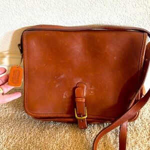 Vintage Coach Leather Saddlebag